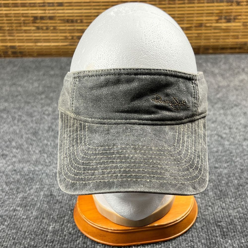 Panama Jack Golf Visor Adult Adjustable Strap Gray Spell Out Logo Hat